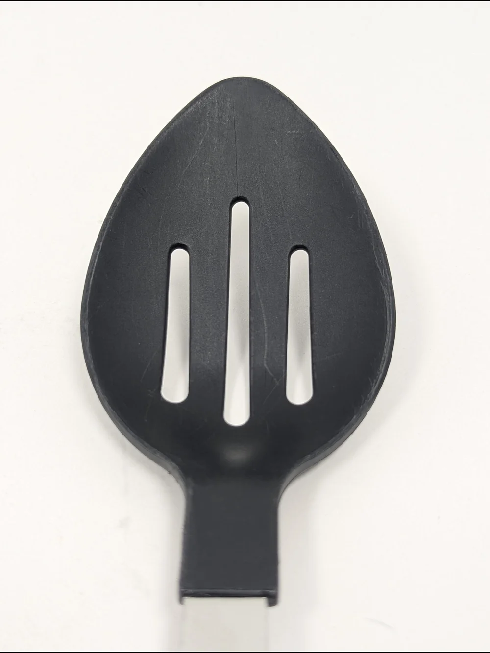 Amco Kitchen Utensil Black Silver Stainless Steel Nylon Slotted Spoon 8074